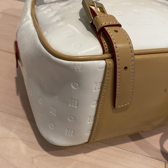 Arcadia small white patent leather backpack main image 9